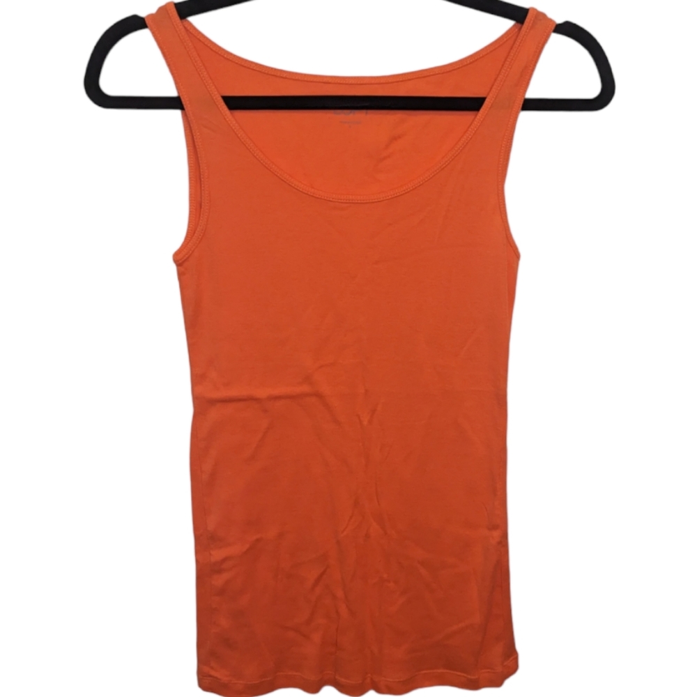 Ann Taylor LOFT Orange Cotton Tank Top 🍊✨